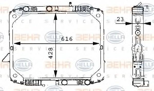 MERCEDES-BENZ 673 500 08 03 Радіатор, охолодження двигуна