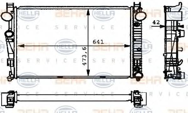 MERCEDES-BENZ 220 500 01 03 Радіатор, охолодження двигуна