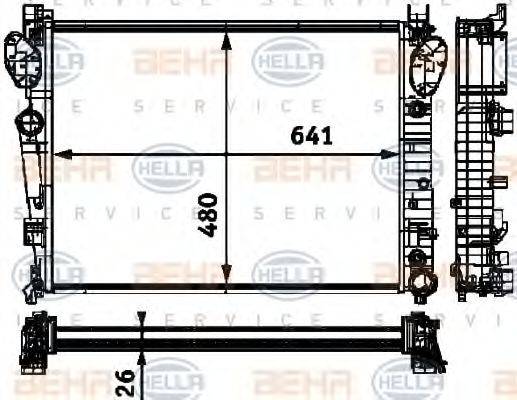 MERCEDES-BENZ 220 500 24 03 Радіатор, охолодження двигуна