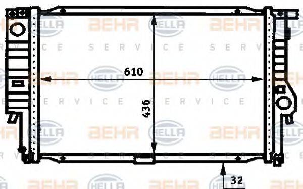 BMW 17111709458 Радіатор, охолодження двигуна; Радіатор, Тяговий акумулятор