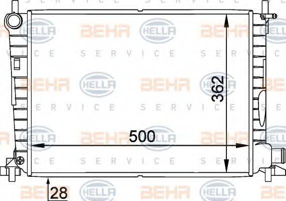 FORD 97FB8005AB Радіатор, охолодження двигуна