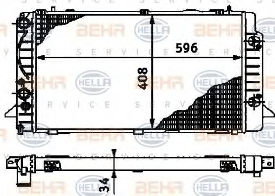 AUDI 8A0 121 251 F Радіатор, охолодження двигуна