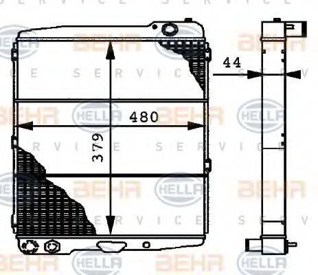 AUDI 855 121 251 A Радіатор, охолодження двигуна