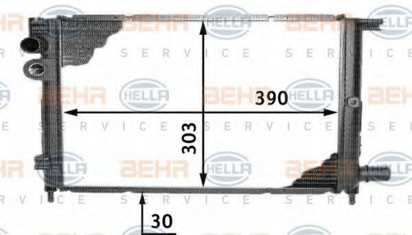 HELLA 8MK376717321 Радіатор, охолодження двигуна