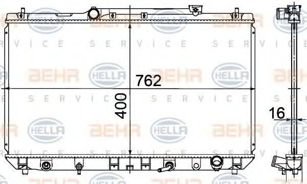 TOYOTA 16400-03142 Радіатор, охолодження двигуна