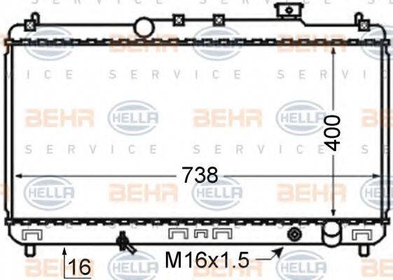 TOYOTA 1640003140 Радіатор, охолодження двигуна