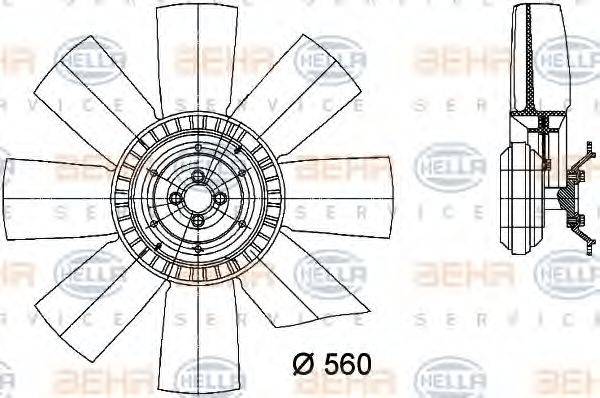 BEHR 20974 Вентилятор, охолодження двигуна