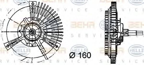 MERCEDES-BENZ A 616 200 03 22 Зчеплення, вентилятор радіатора
