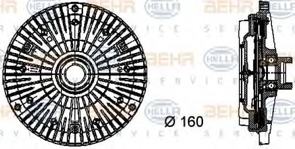 HELLA 8MV376732081 Зчеплення, вентилятор радіатора