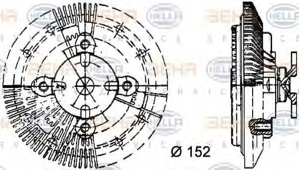 MERCEDES-BENZ A 000 200 04 22 Зчеплення, вентилятор радіатора