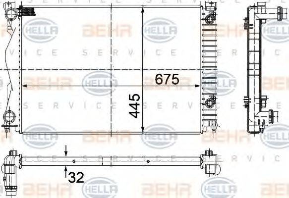 AUDI 4F0 121 251 R Радіатор, охолодження двигуна