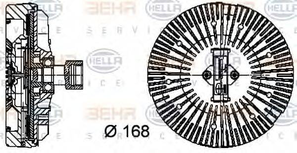 HELLA 8MV376734381 Зчеплення, вентилятор радіатора