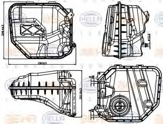 HELLA 8MA376737201 Компенсаційний бак, охолоджуюча рідина