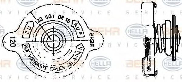 MERCEDES-BENZ A 123 501 02 15 Кришка, резервуар охолоджувальної рідини