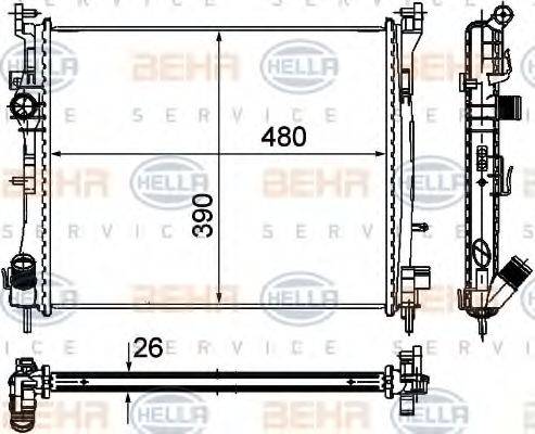 RENAULT 8200245596 Радіатор, охолодження двигуна