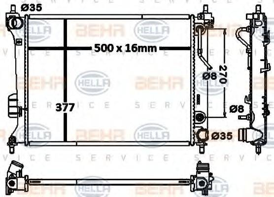 HYUNDAI 25310-1J050 Радіатор, охолодження двигуна