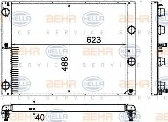 BMW 17 11 2 282 732 Радіатор, охолодження двигуна