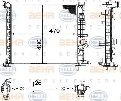 VAUXHALL 13283249 Радіатор, охолодження двигуна