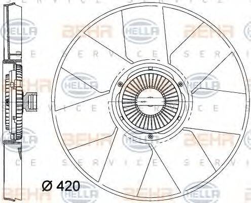 HELLA 8MV376758261 Вентилятор, охолодження двигуна