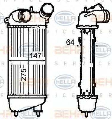 HELLA 8ML376760711 Інтеркулер