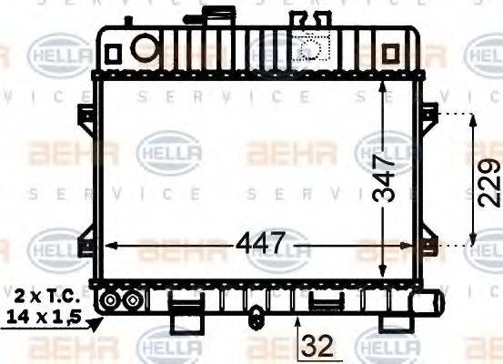 BMW 17 11 1 719 380 Радіатор, охолодження двигуна