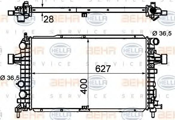 OPEL 13 00 267 Радіатор, охолодження двигуна