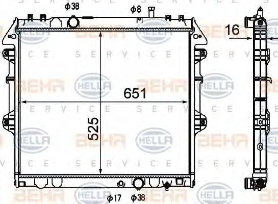 TOYOTA 16400-0L160 Радіатор, охолодження двигуна