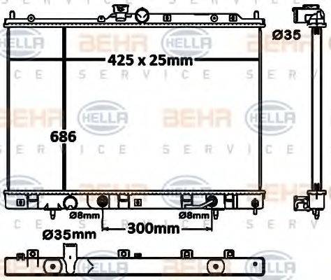 MITSUBISHI MN156319 Радіатор, охолодження двигуна