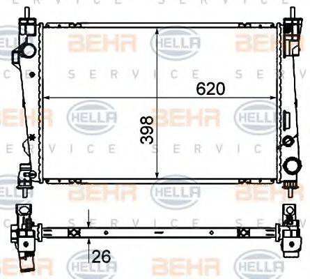 HELLA 8MK376900031 Радіатор, охолодження двигуна