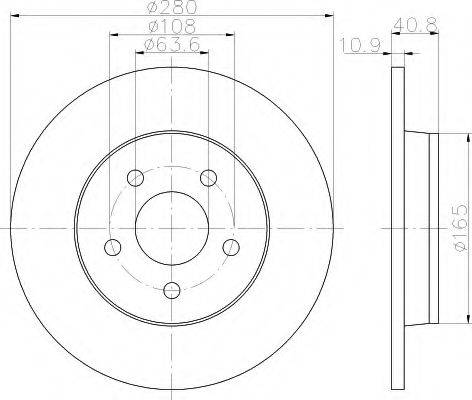 FORD 7M51-2A315-BA гальмівний диск