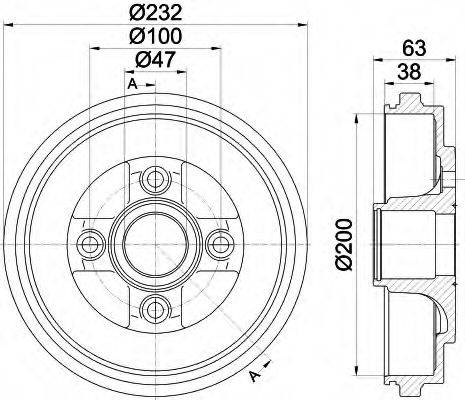 OPEL 4706672 Гальмівний барабан