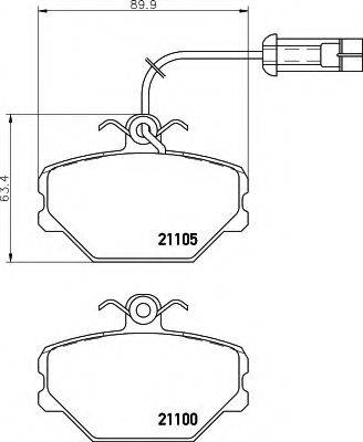 FIAT 71770951 Комплект гальмівних колодок, дискове гальмо