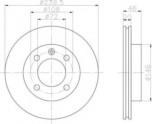 FORD V82FX1125AA гальмівний диск