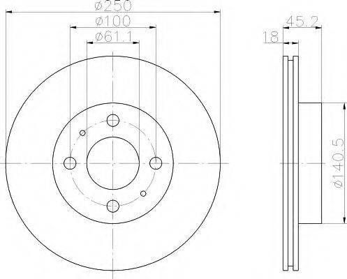 BENDIX 561587B гальмівний диск