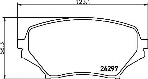 HELLA 8DB355006771 Комплект гальмівних колодок, дискове гальмо