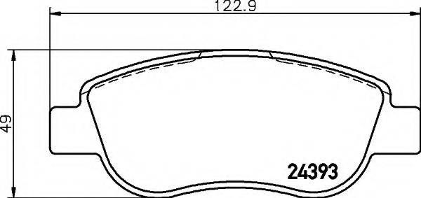 FIAT 98845340 Комплект гальмівних колодок, дискове гальмо