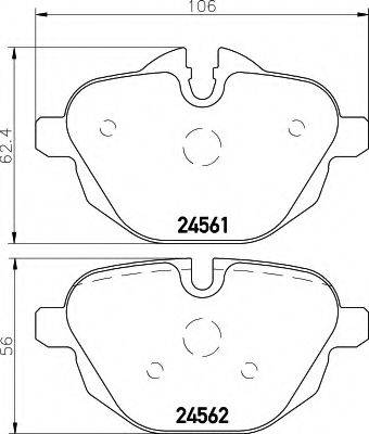 BMW 34216870565 Комплект гальмівних колодок, дискове гальмо