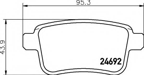 HELLA 8DB355013971 Комплект гальмівних колодок, дискове гальмо