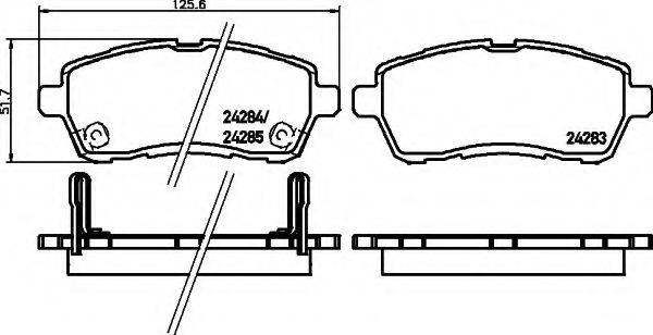 DAIHATSU 04491B1120 Комплект гальмівних колодок, дискове гальмо