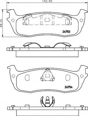 FORD XL3Z2200AA Комплект гальмівних колодок, дискове гальмо