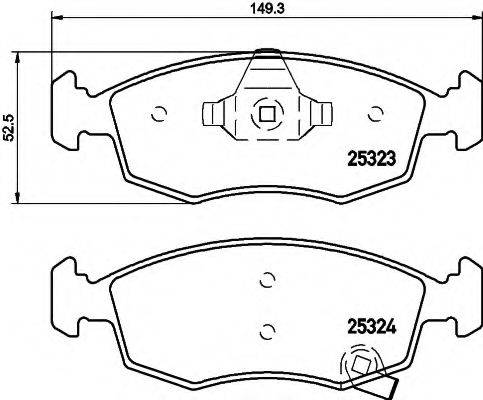 FIAT 77366212 Комплект гальмівних колодок, дискове гальмо