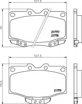 HELLA 8DB355016801 Комплект гальмівних колодок, дискове гальмо