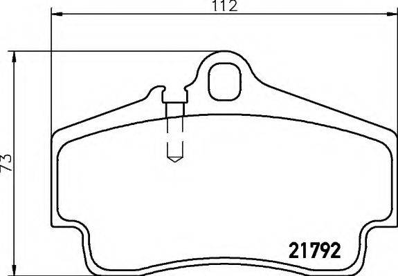 PORSCHE 996 352 930 00 Комплект гальмівних колодок, дискове гальмо