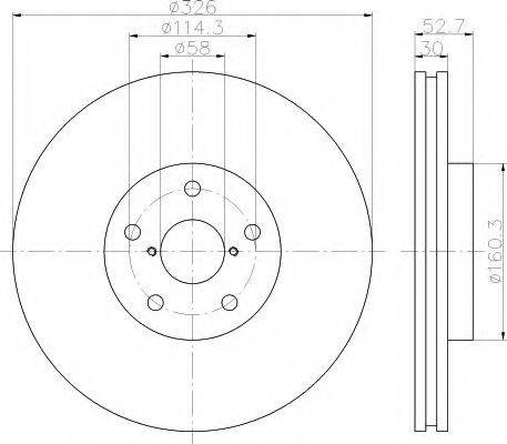 BOSCH 0986AB6149 гальмівний диск