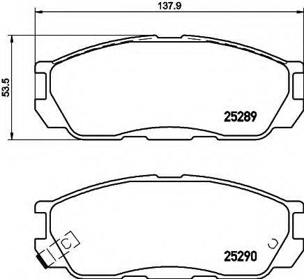 MAZDA H3Y1-33-23ZA Комплект гальмівних колодок, дискове гальмо