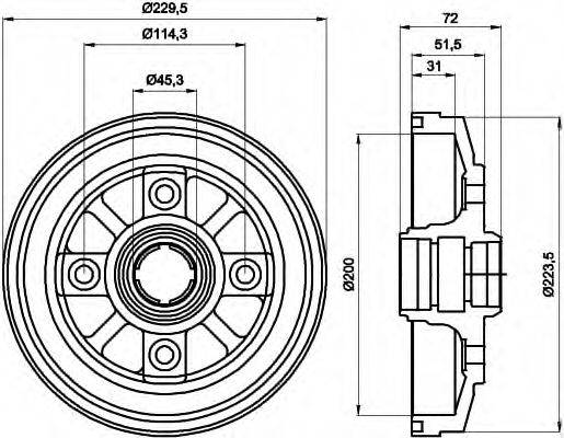 BREMBO 14506710 Гальмівний барабан