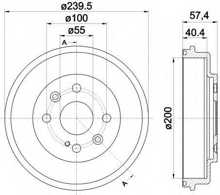 BRAKE ENGINEERING DR962446 Гальмівний барабан