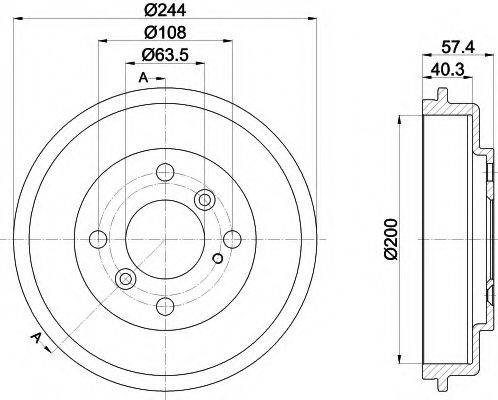 FORD 1523797 Гальмівний барабан