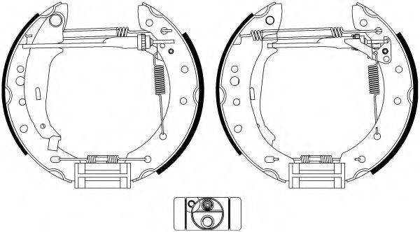 HELLA 8DB355022901 Комплект гальмівних колодок