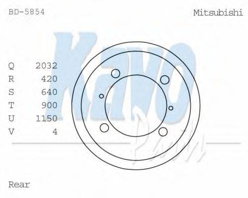 KAVO PARTS BD5854 Гальмівний барабан